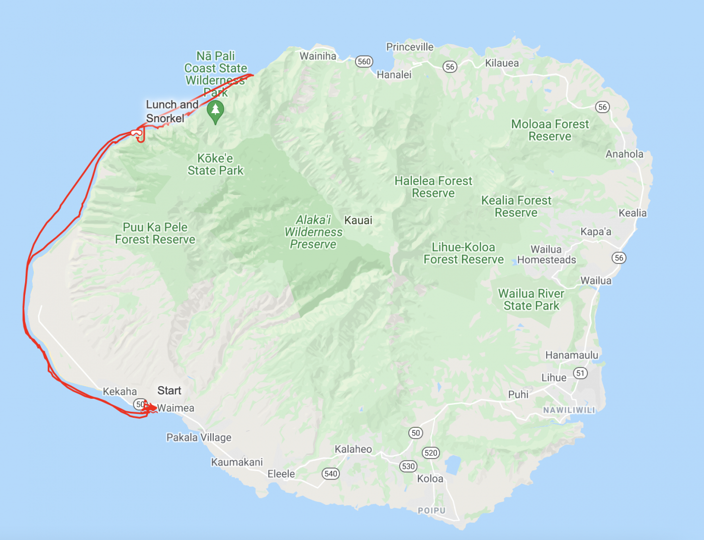 screen-shot-2021-08-14-at-111218-am.png Map of the Captain Andy's raft route from Waimea to the Na Pali Coast snorkel stop