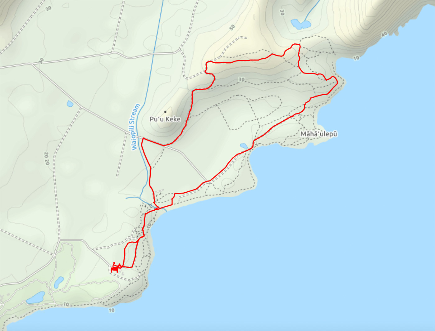 cjm-country-stables-trail-map.jpg Topographic map of the CJM Country Stables horseback route around Mahaulepu